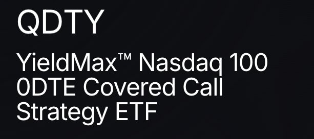 YieldMax™ QDTY ETF와 0DTE 커버드콜 전략 완벽 정리